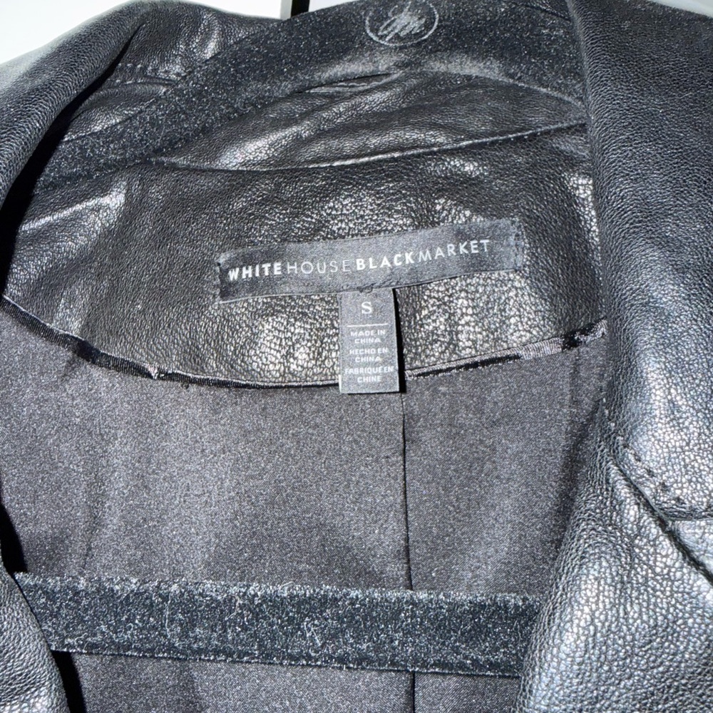 White House Black Market Black Leather Jacket - Picture 5 of 5